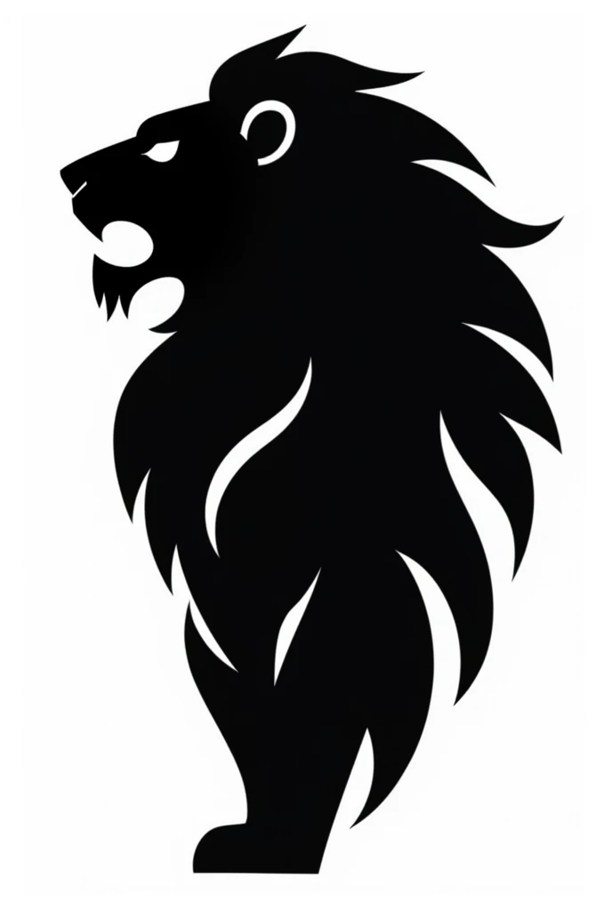 logo, Lion, all black, Company logo