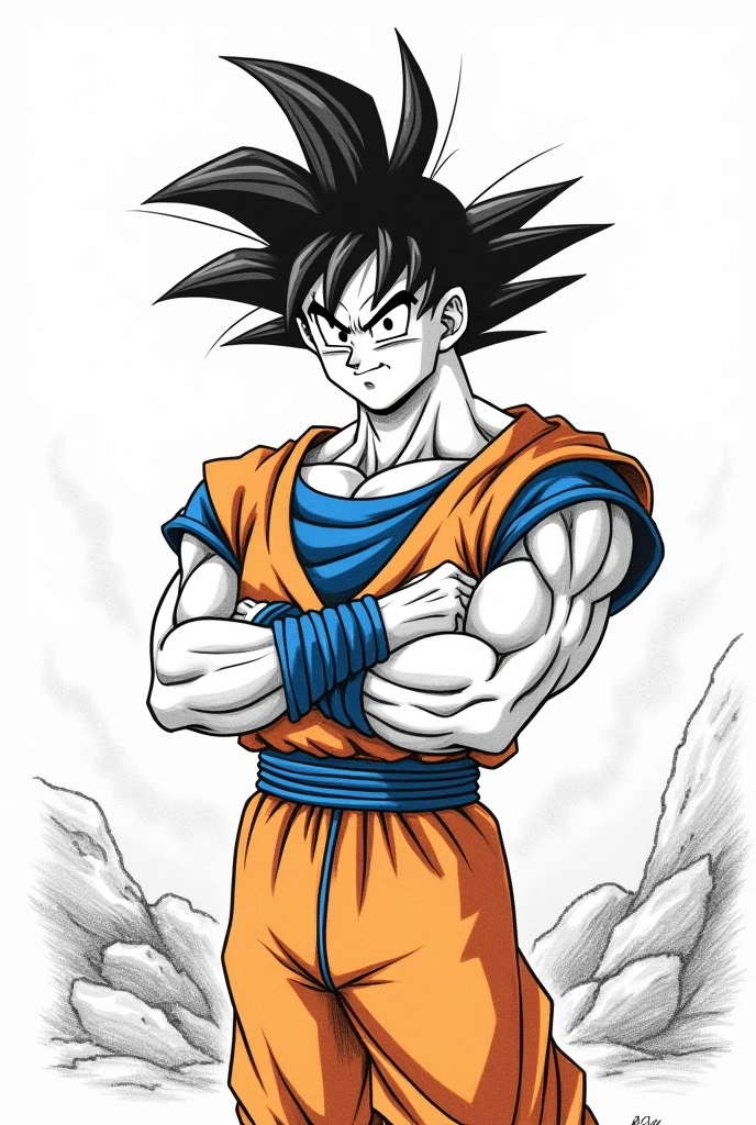 Vegito easy pencil art