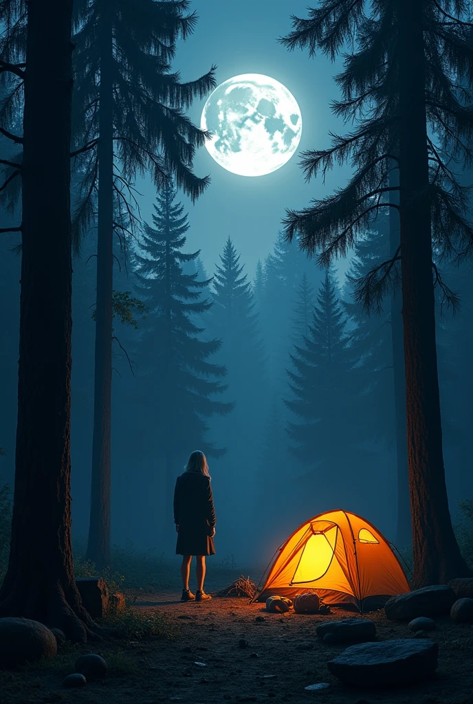 went to her tent at night but found her belongings scattered and her sleeping bag ripped.