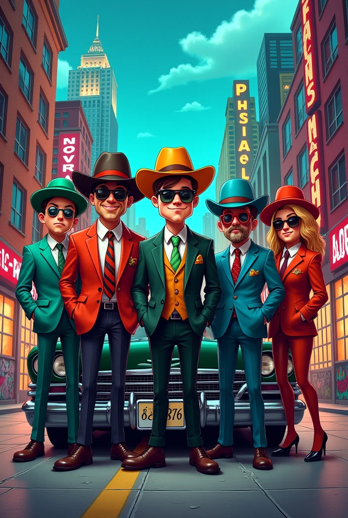City gangsters all mit up in cartoon 