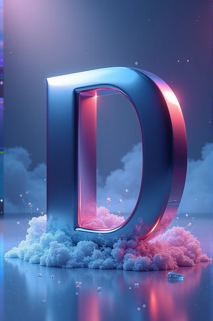 Letter D written Dunju inside in 3D