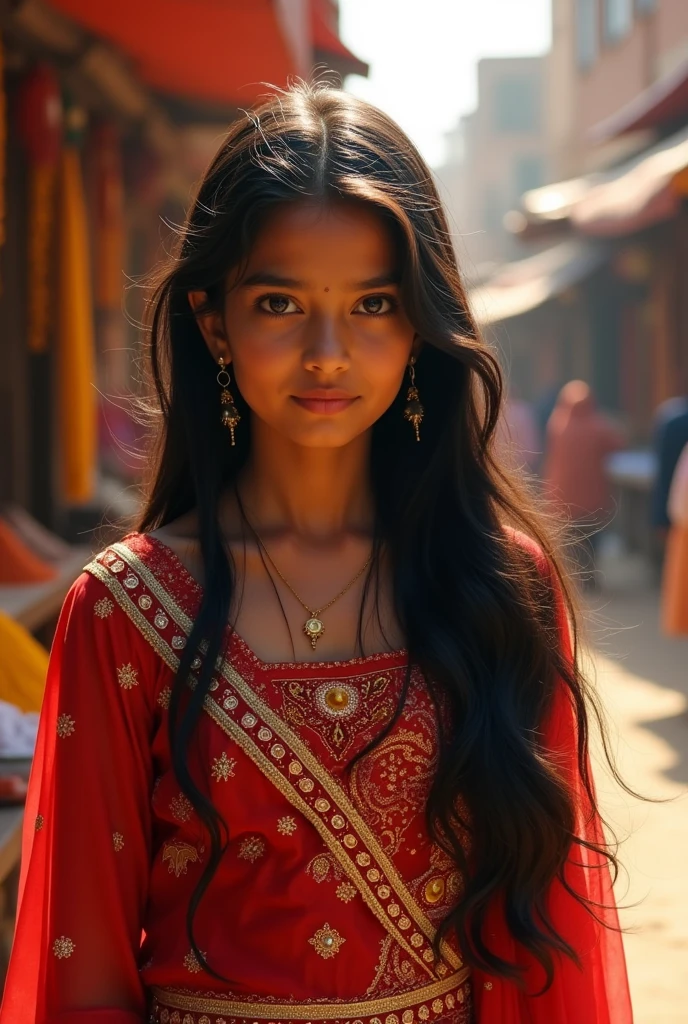 India' girl with fair white skin