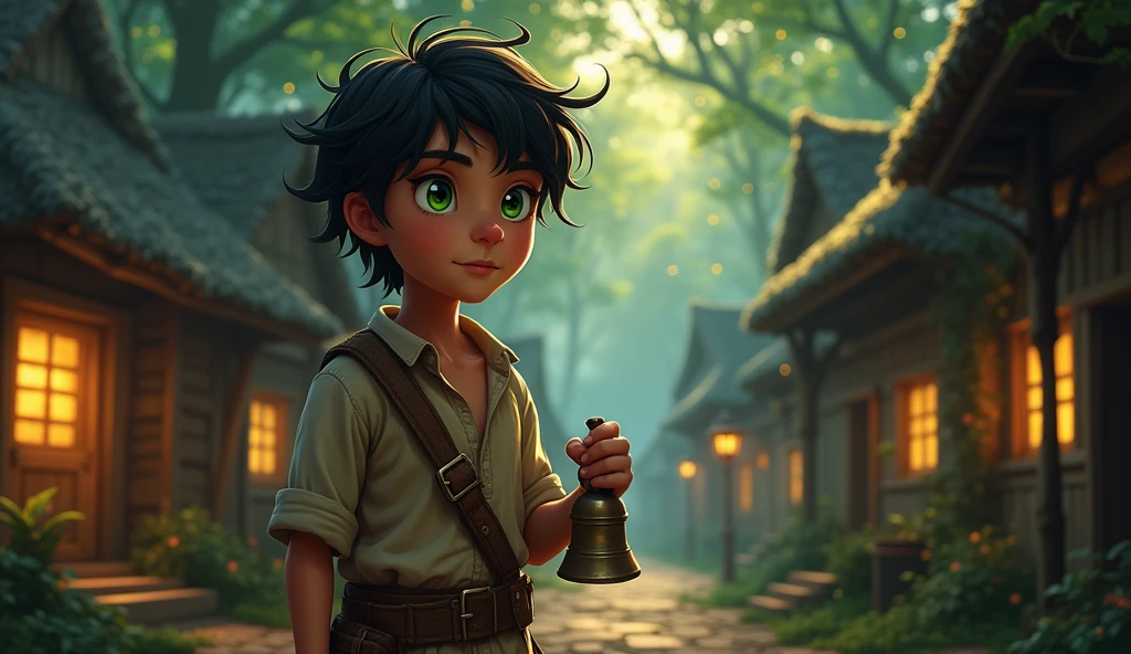 Curious Danu - A young man named Danu who just moved to the village.
- Danu shows a curious expression and doesn't believe in superstition..
- He decided to investigate the origin of the bell..