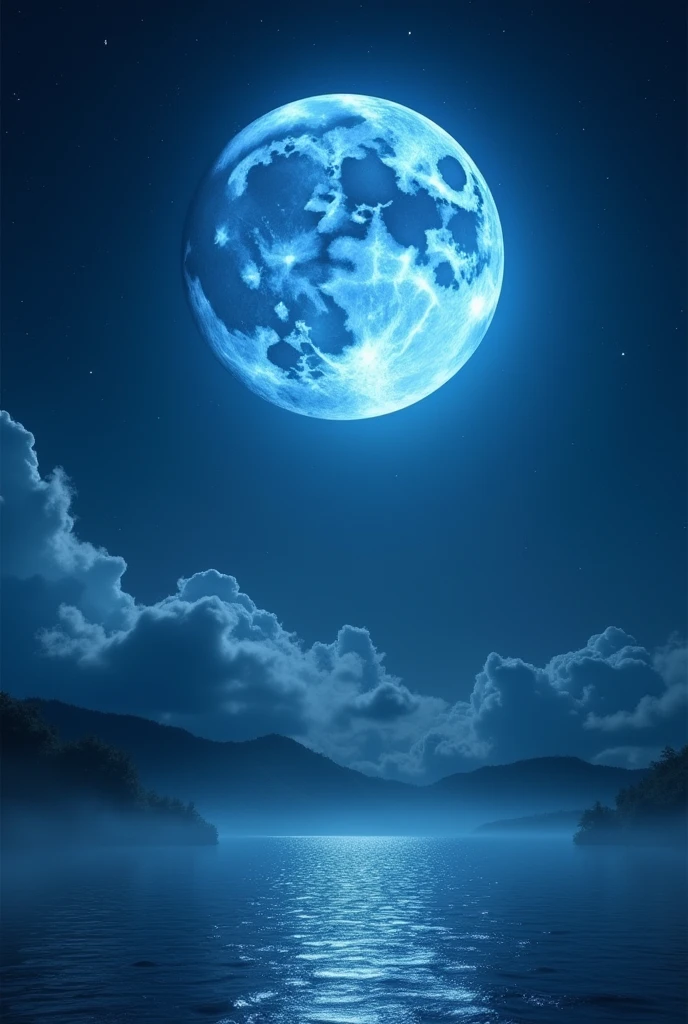 Create a high resolution image of blue moon