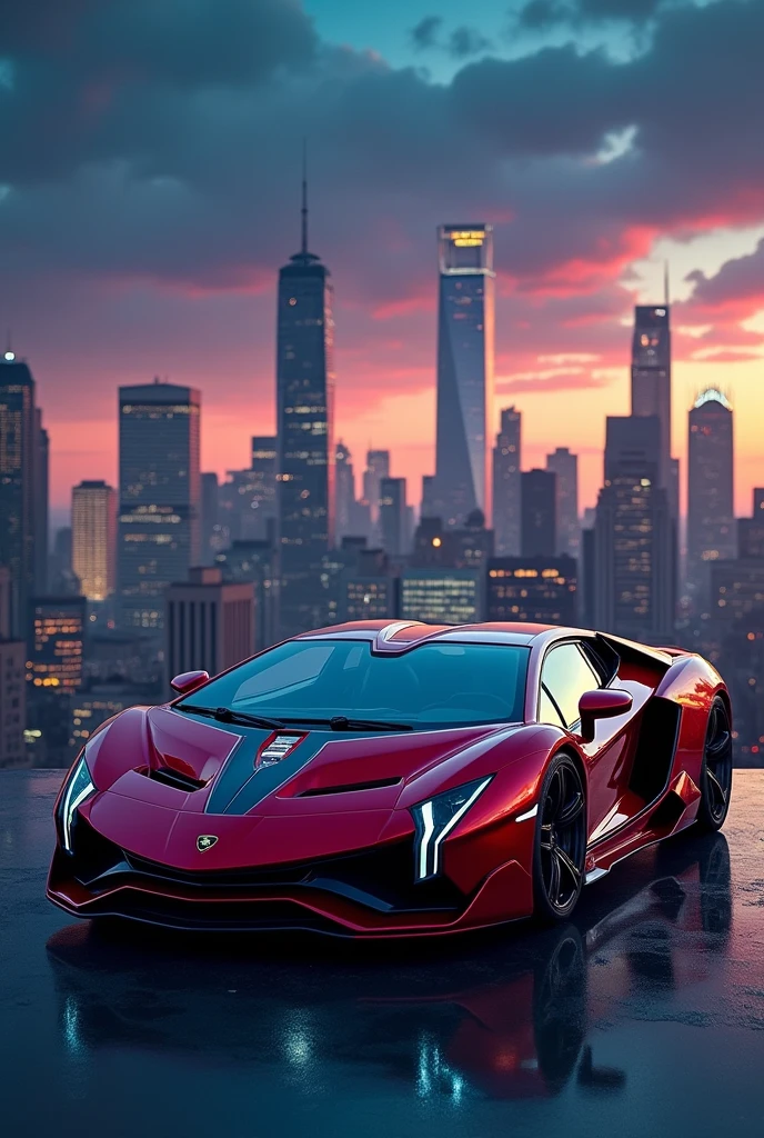  Lamborghini in the form of iron man and super man