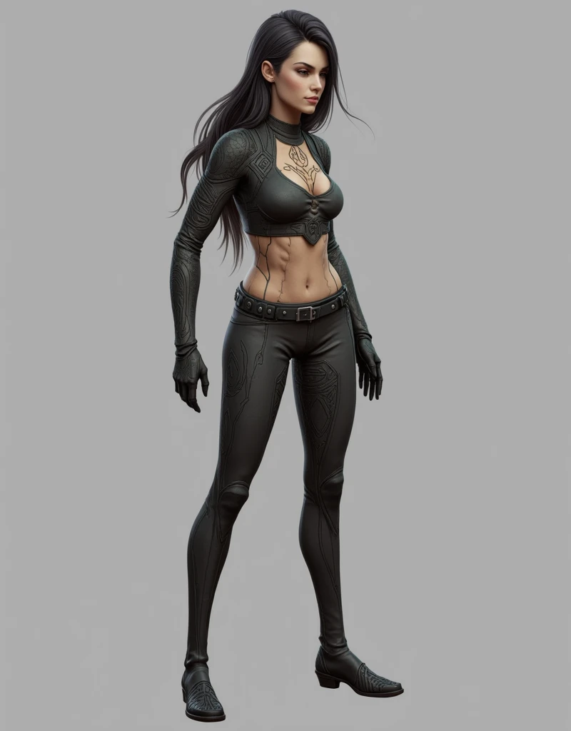 Generate a concept in AI，AI，Half Body，game character