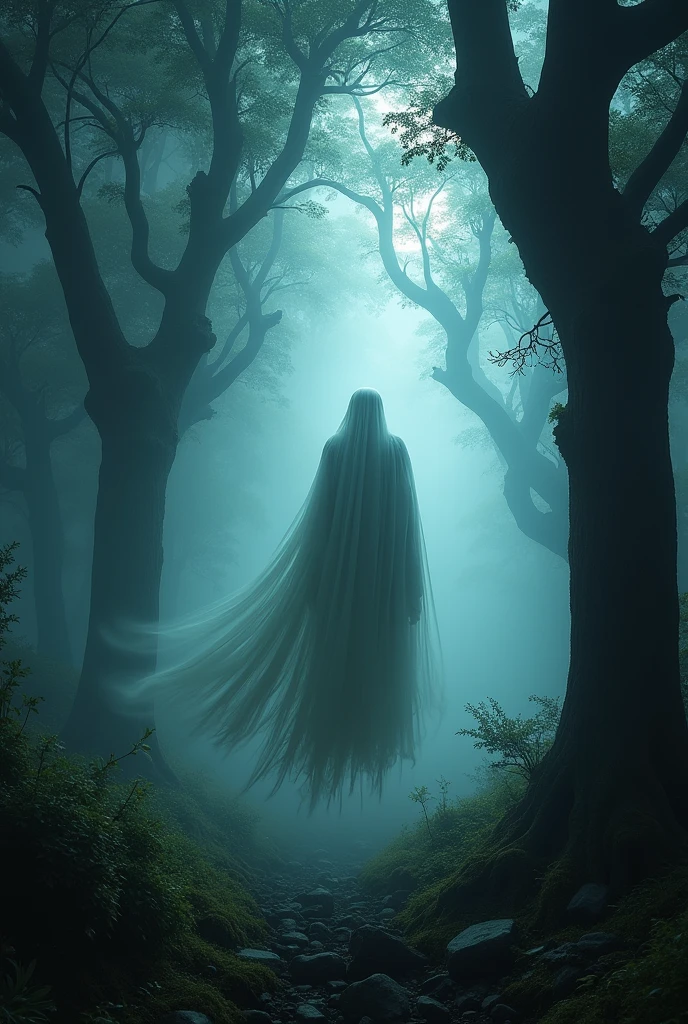 Ghost shadow in the forest
