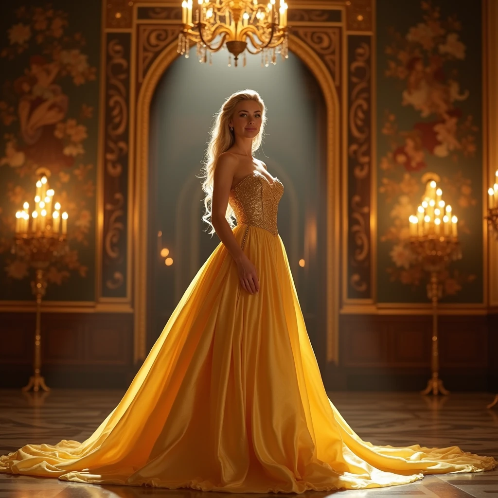 Blonde Woman, sexly, gown, Belle