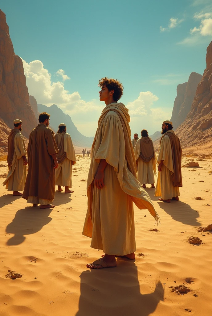 Isaac in the desert with the Pharisees