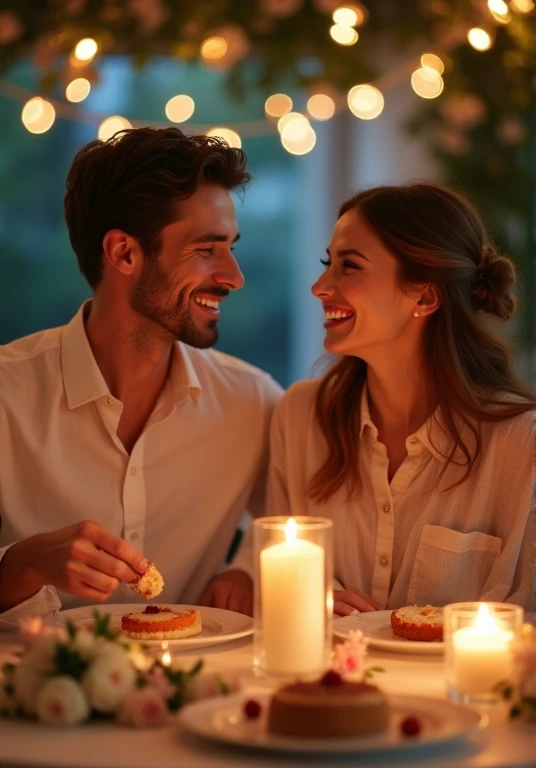 Couples eating together