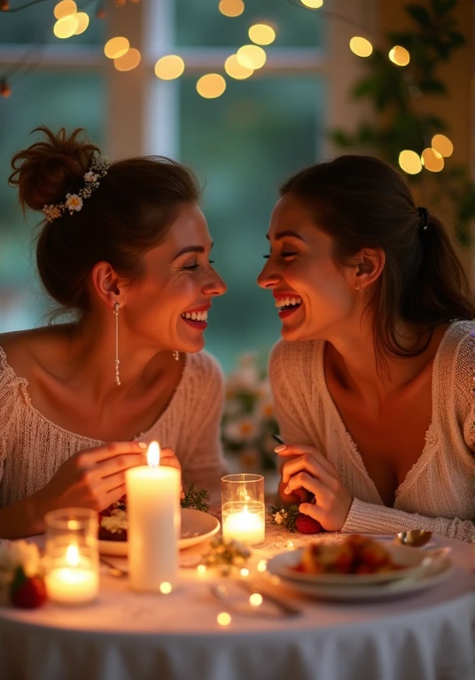 Couples eating together