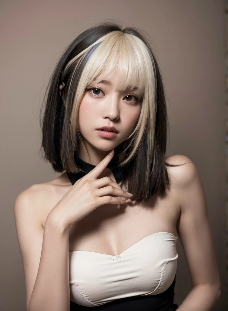 Bangs short hair,Short straight hair,Clear hair,Fluffy hair,The hair is real,Natural hair ends,Clear hair ends,The bangs have the same color,Hair color uniformity