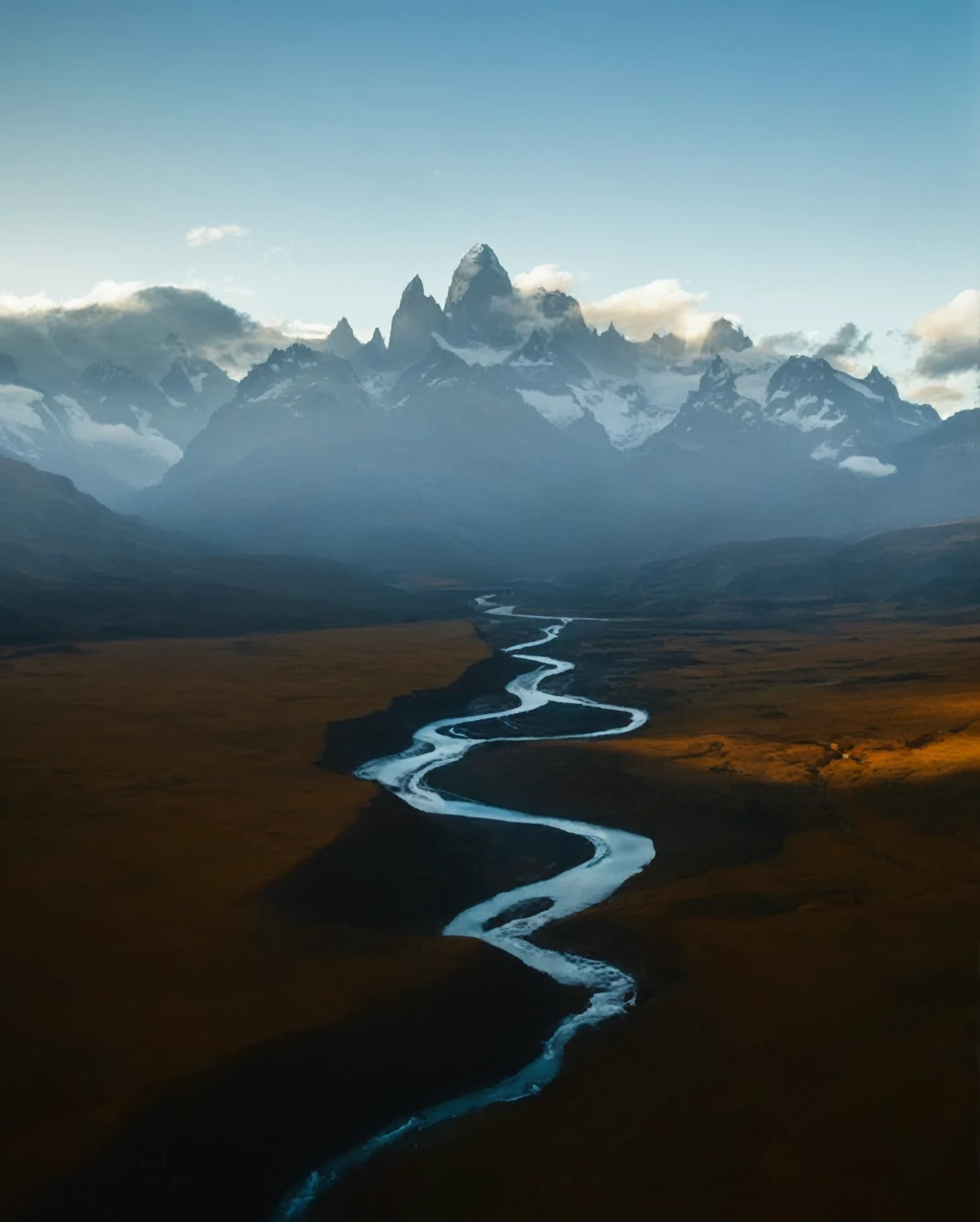 A river flowing through a valley from the Arav viewpoint,Mountains in the background, Mountains and rivers, There is a river running through, an Stunning scenery image, Winding River, The most magnificent scenery, Stunning scenery, andes, Max Reeve, Stunning Mountains, The most beautiful scenery, Magnificent natural scenery, stunning nature in background, Rivers with excellent water quality, Wide Angle River