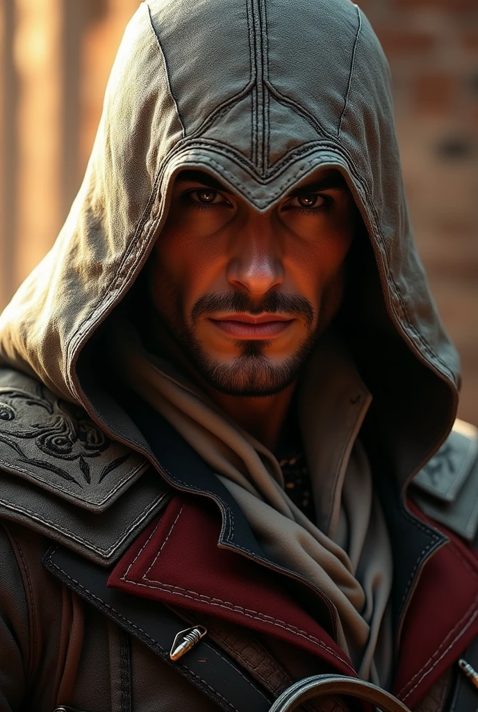 close no rosto, Ezio Auditore de assassin's creed