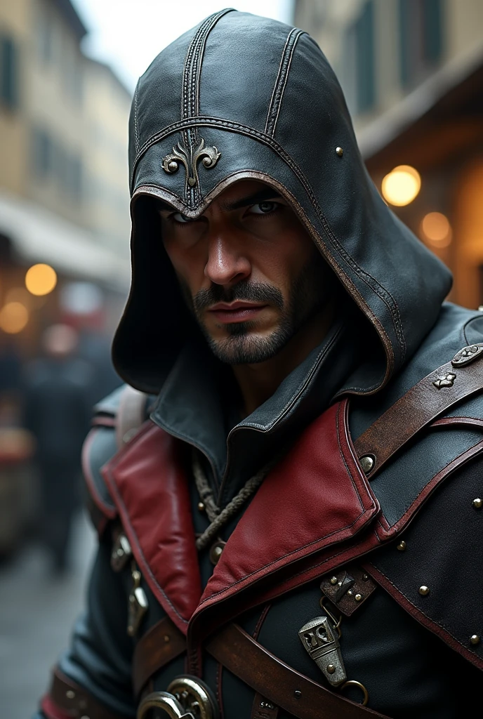 close no rosto, Ezio Auditore de assassin's creed