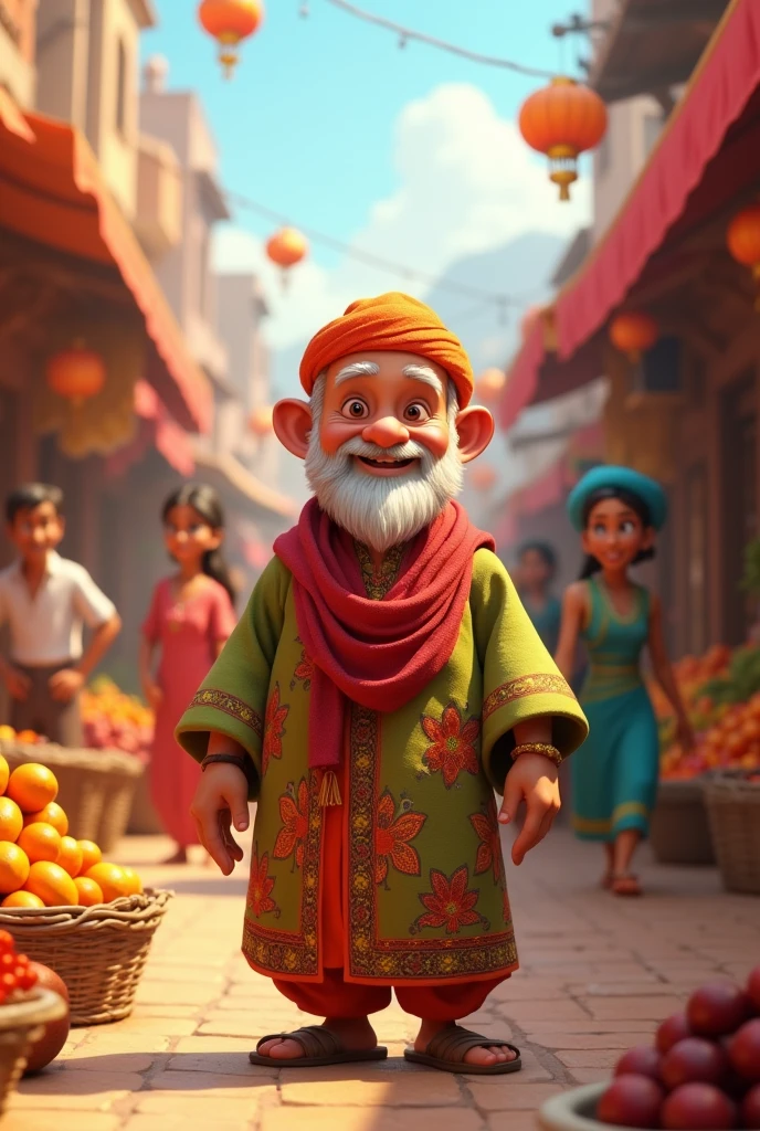 One baba 3d animated cartoon style 