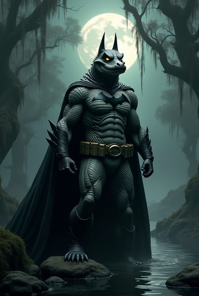 Batman as a crocodile 