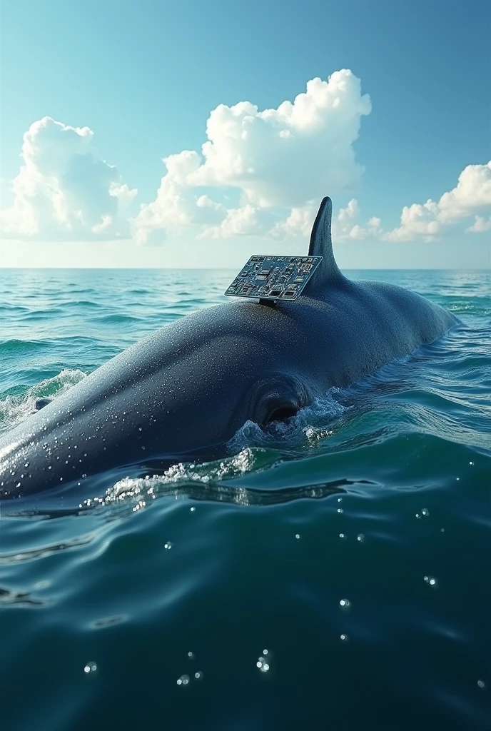 (photorealism:1.2), whale's back, Electronic Circuit, control panel