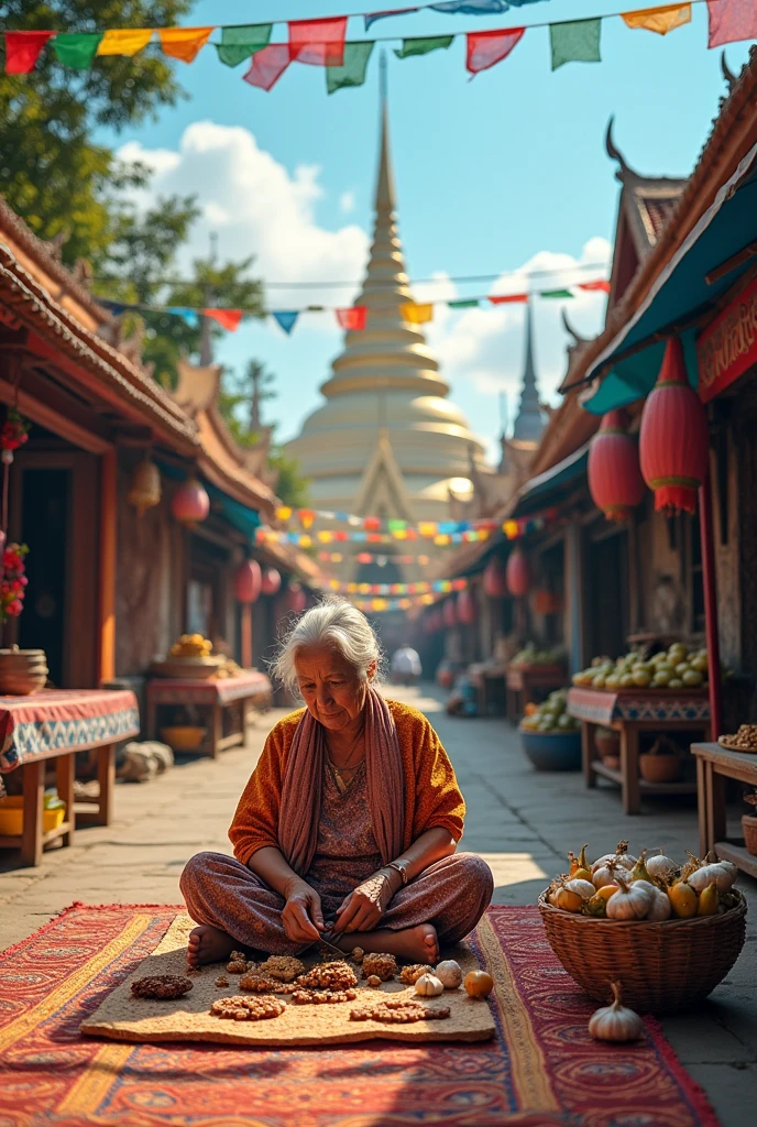 Phra That Hariphunchai, amulets, longan, garlic, tradition, Queen Chamadevi