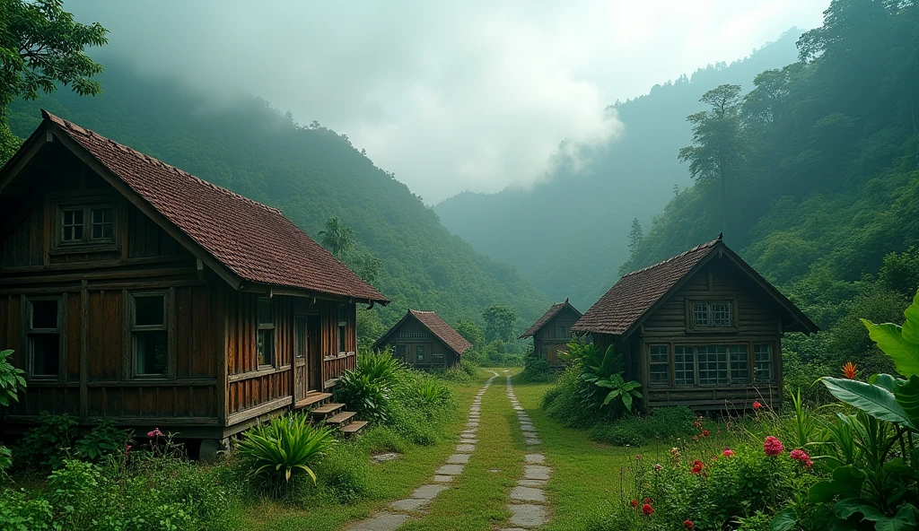 Title: "Death Knell in a Remote Village"

Scene 1: Kampung Rimbun Village
- A description of a remote village called Kampung Rimbun at the eastern tip of the country.
- The village is surrounded by green hills and dense forests, looking like a tranquil paradise.
- However, there is a mysterious aura surrounding the village.