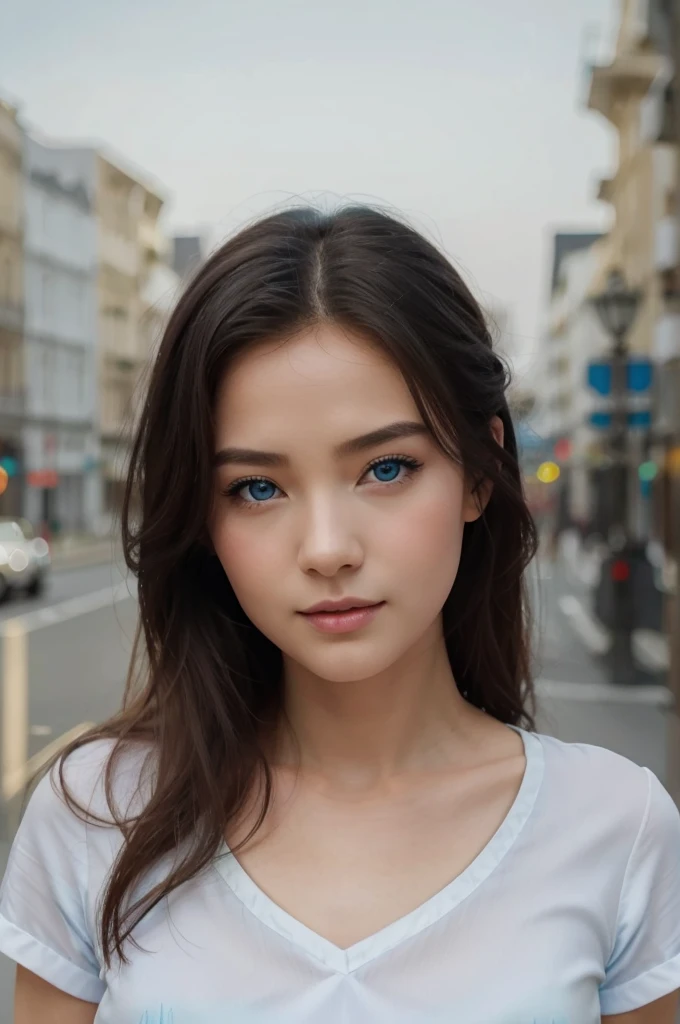 独奏, debout dans la chambre, Fille aux yeux bleus, Cyan eyes, chemise blanche, (Elegant Illustration: 1.4), (head of&#39;artwork: 1.0), (best quality:1.4), (Ultra haute résolution: 1.2), (Photorealistic: 1,4), (8k, photo brute:1.2), (mise au point douce: 1,4), (18 ans:1.3), (sharpness: 1.4), detailed, nice face