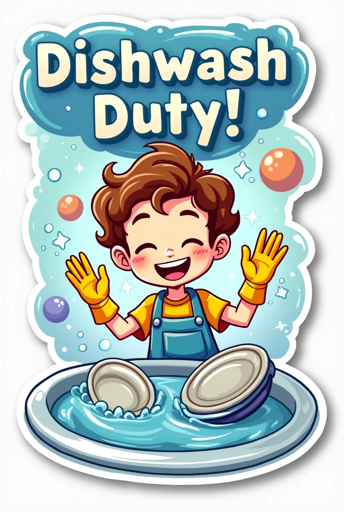 Dishwash text Sticker