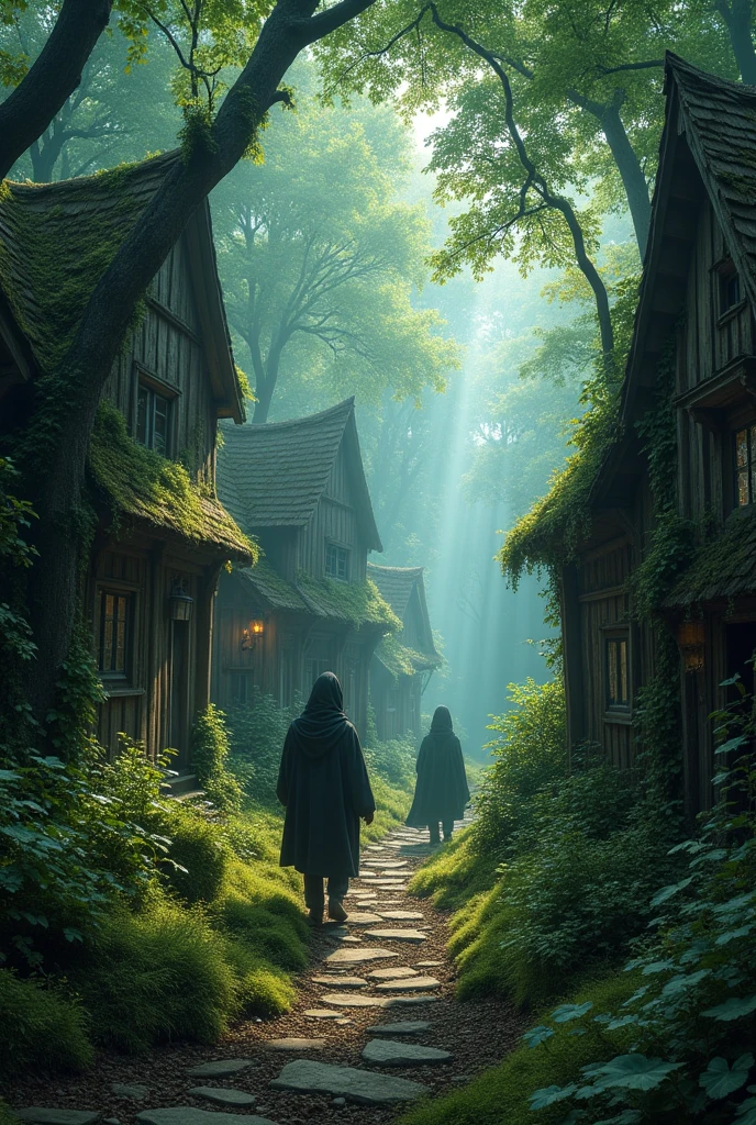 Mysterious village in the middle of the forest