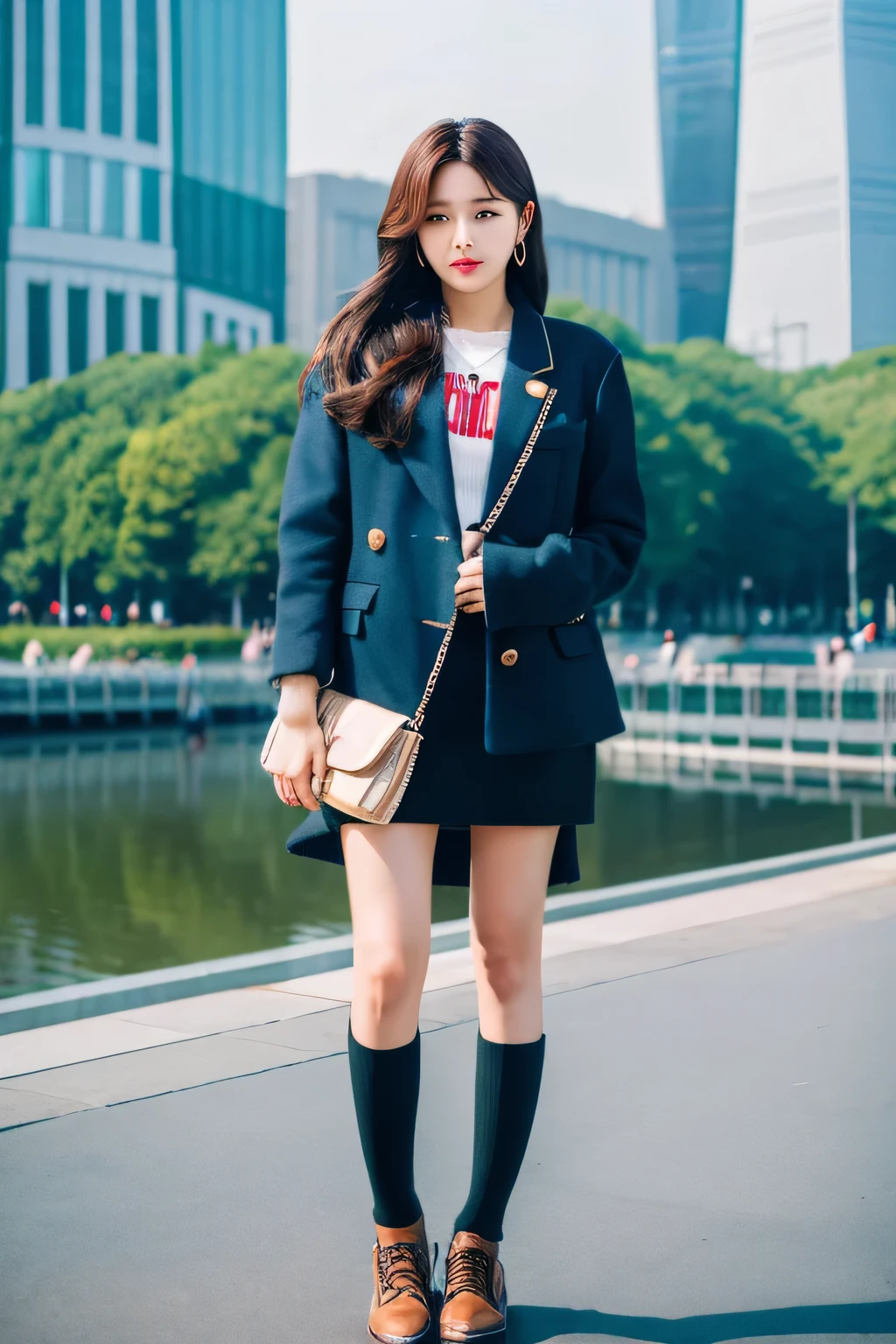 4 kpop idols with korean fashion in seoul 