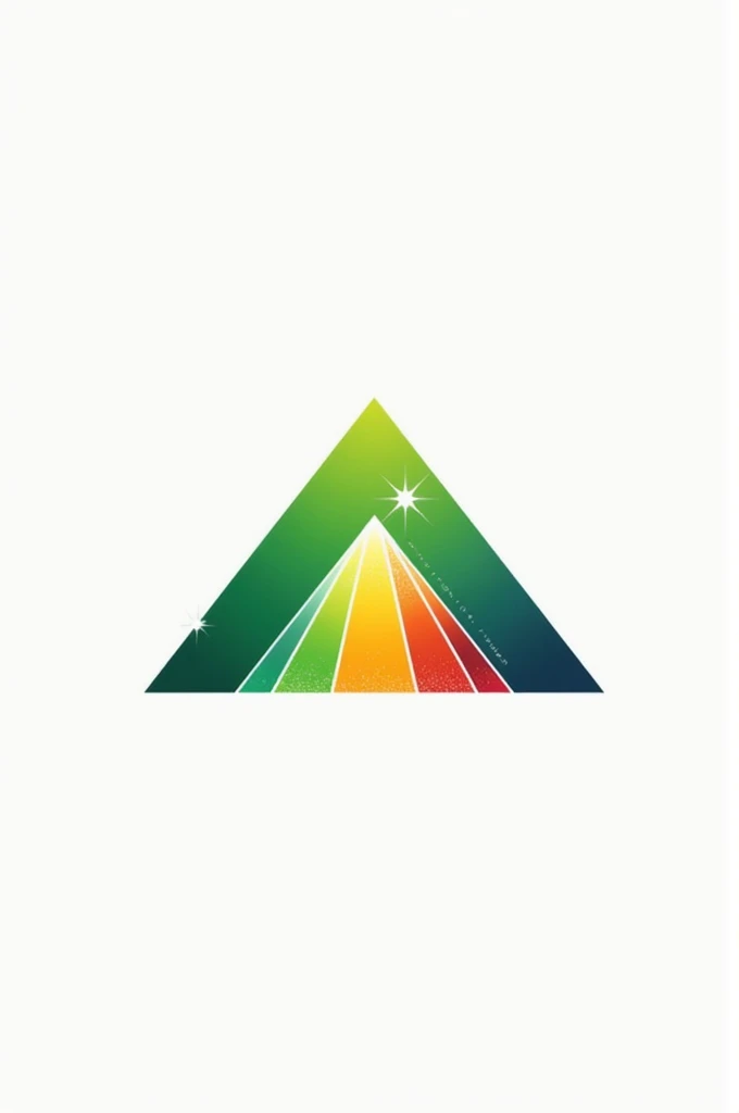 Create pyramid logog using name "Ahindas" bright color money attractive pyramid also bright rainbow color not 3d pyramid