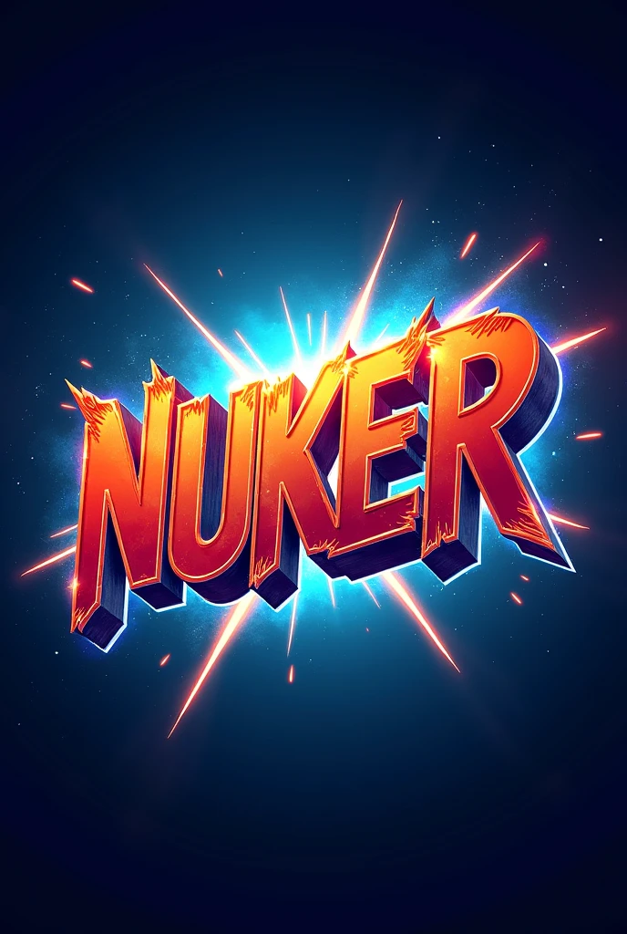 Nuker letters drawn in perspective 