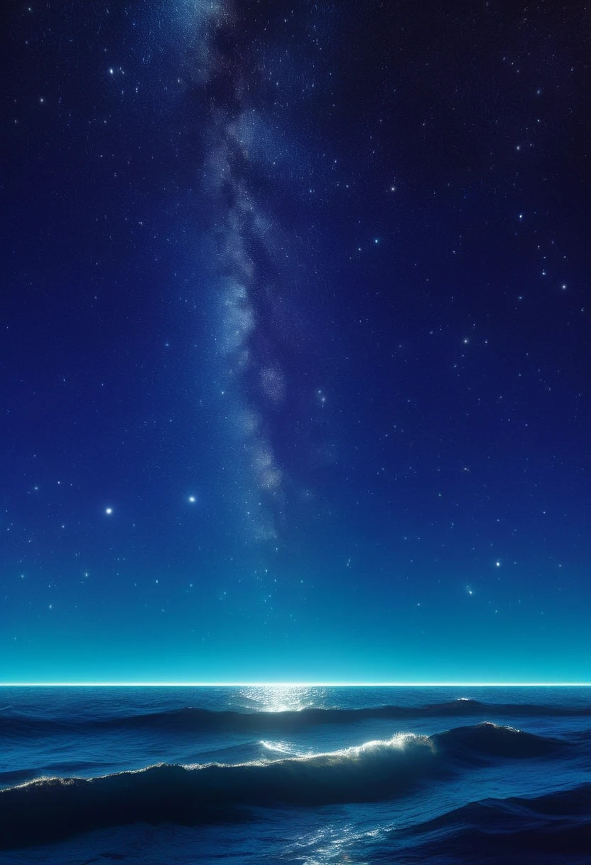 Seawave , digital painting, ( starry sky), high quality the darkest longest night of the year