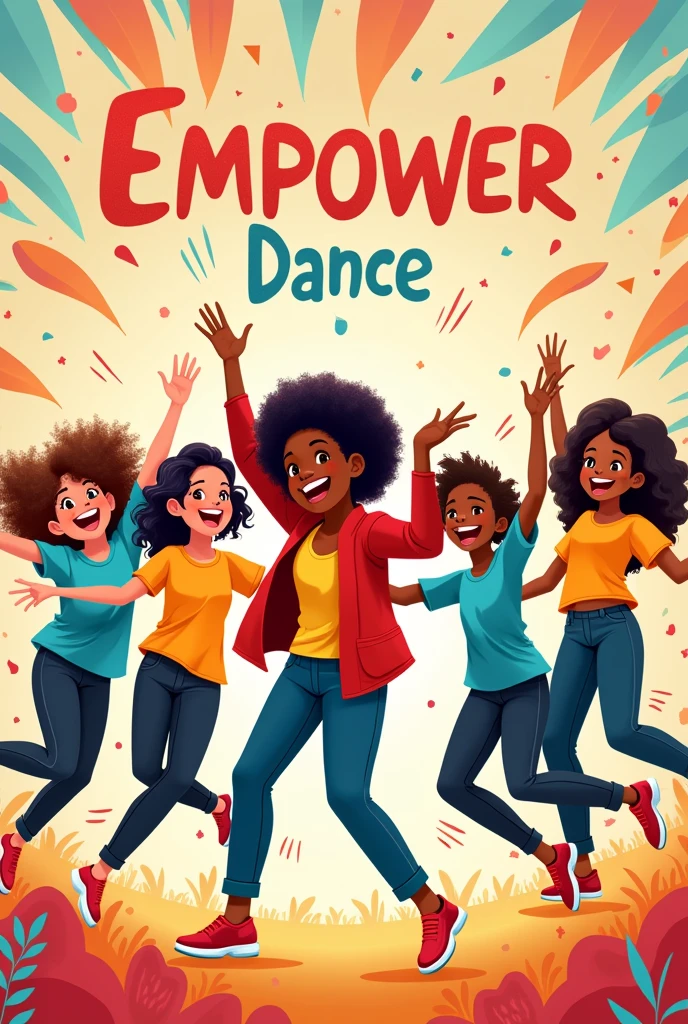 Poster that shows dancing to promote personality development, confidence and positive emotions among students