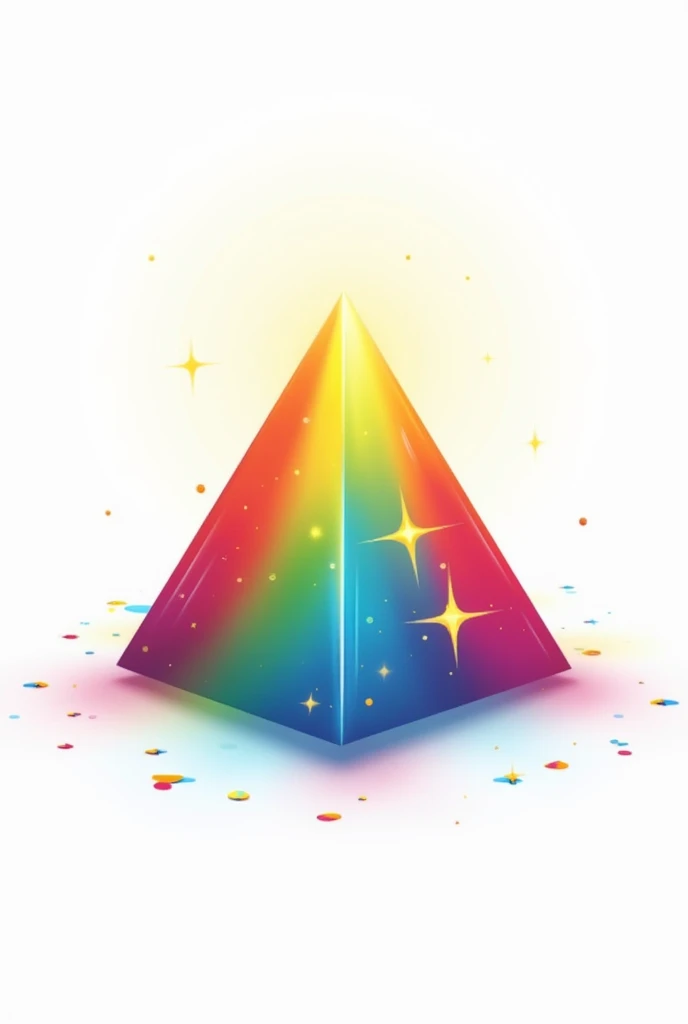 Create pyramid logo bright color money attractive pyramid also bright rainbow color not 3d