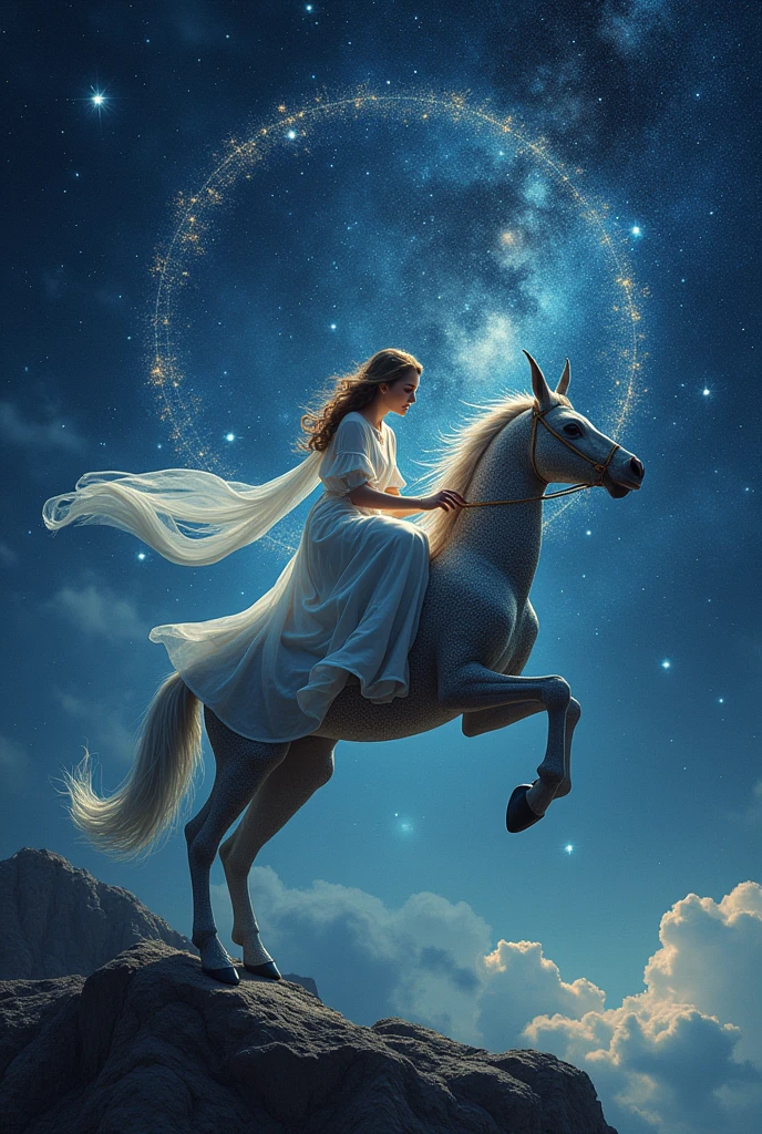 Characters corresponding to the twelve zodiac signs will appear in the art themed on the sttary sea。A sea of sparkling stars spreads out at the bottom of the screen.、In the center, Virgo holds Aquarius and rides on Pisces.。Other constellations are around it。