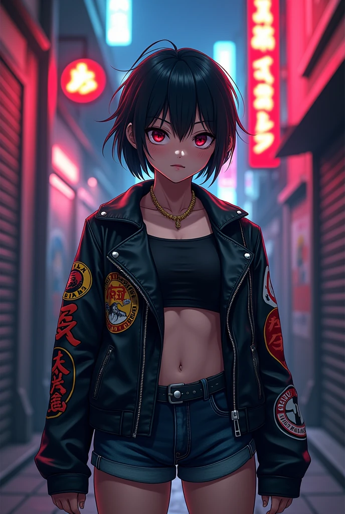 Tomboy anime girl yakuza leader