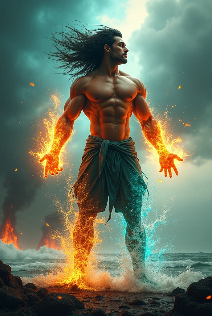 A man with four elemental powers