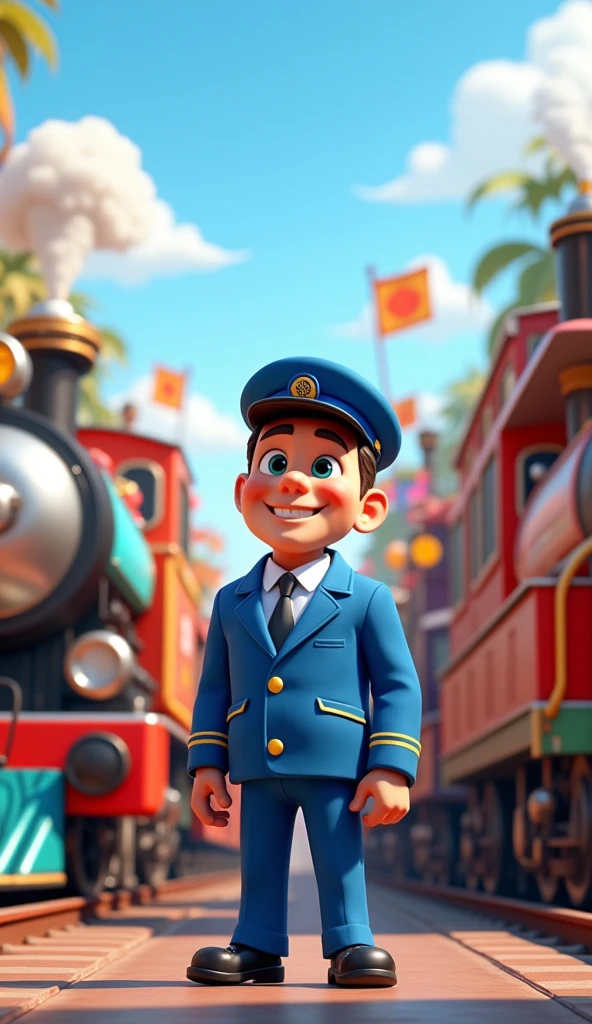 Train mein TC 3D animation style