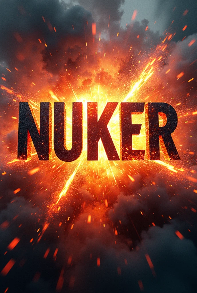 Nuker letters drawn in perspective
