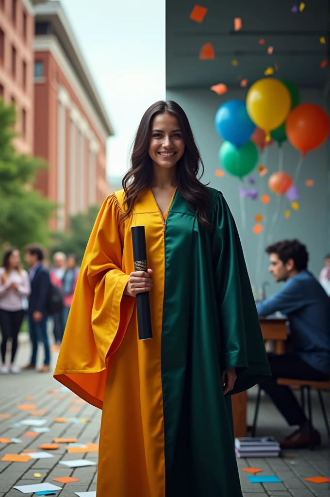Split person Before graduvationa fter graduvatiob