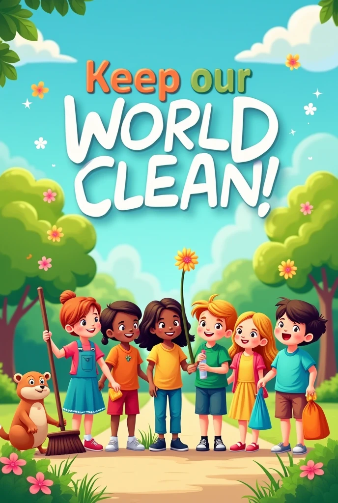 Please make a poster with the theme of maintaining cleanliness