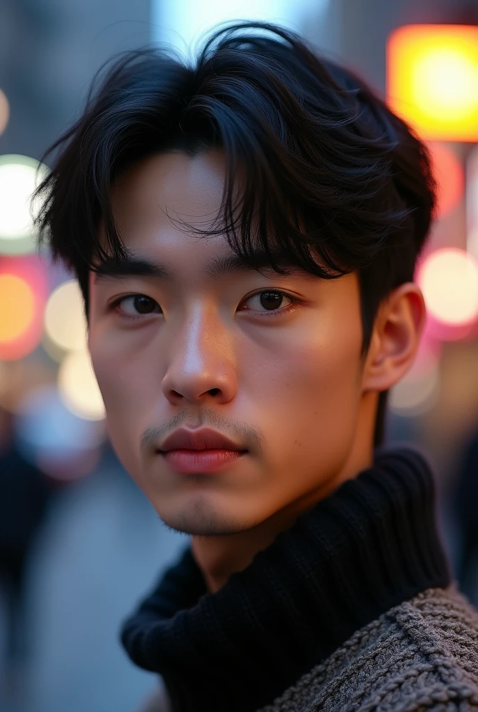 (masterpiece:1.3), (8k, photorealistic, RAW photo, best quality: 1.4), (1man), beautiful face, (realistic face), (black hair, short hair:1.3), beautiful hairstyle, realistic eyes, beautiful detailed eyes, (realistic skin), beautiful skin, (sweater), absurdres, attractive, ultra high res, ultra realistic, highly detailed, golden ratio, asia