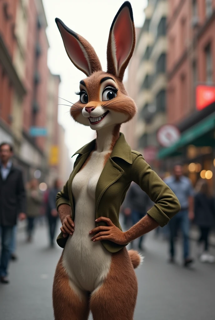 Judy Hopps works as public cum  on the street, busty 


