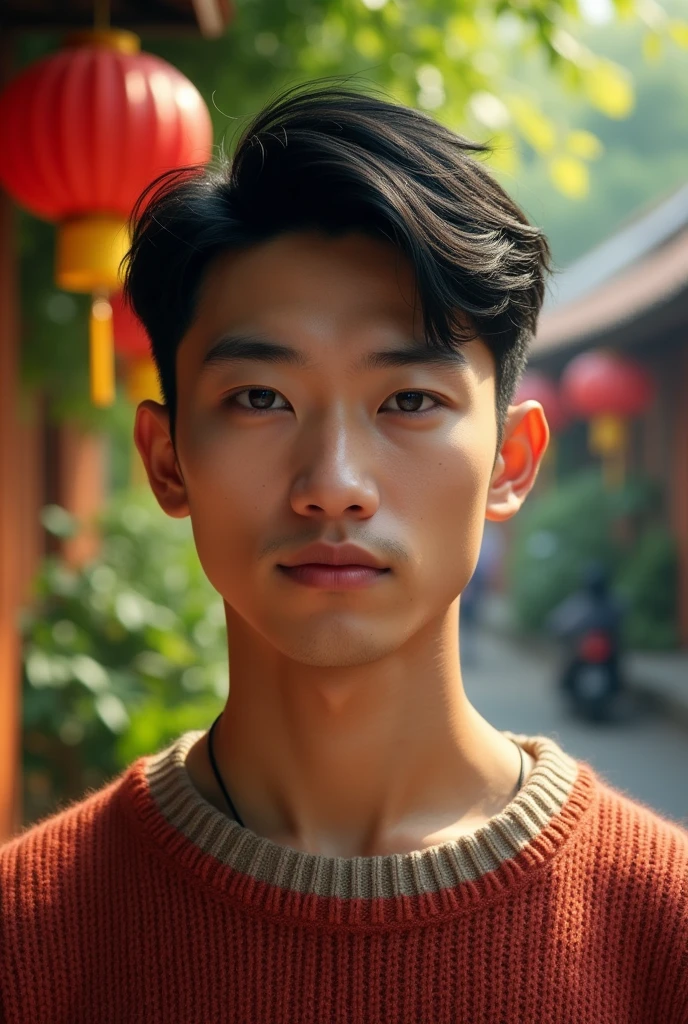 (masterpiece:1.3), (8k, photorealistic, RAW photo, best quality: 1.4), (1man), beautiful face, (realistic face), (black hair, short hair:1.3), beautiful hairstyle, realistic eyes, beautiful detailed eyes, (realistic skin), beautiful skin, (sweater), absurdres, attractive, ultra high res, ultra realistic, highly detailed, golden ratio, vietnam