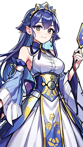 male beard Young man standing with upper body visible. painter,uncle Background white Transparent background A beautiful woman with a smile is wearing a generous amount of fabric、Appearing before you。 She looked just like Princess Otohime who lived in Ryugu-jo Palace.