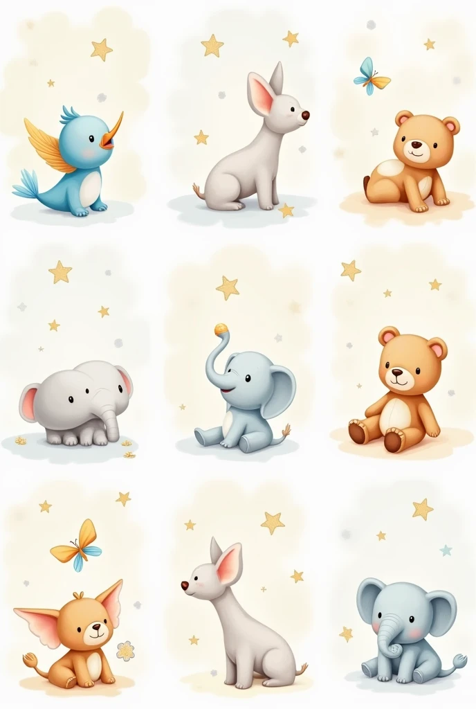 10 Illustrated pictures for baby boy highlight cover for Instagram story