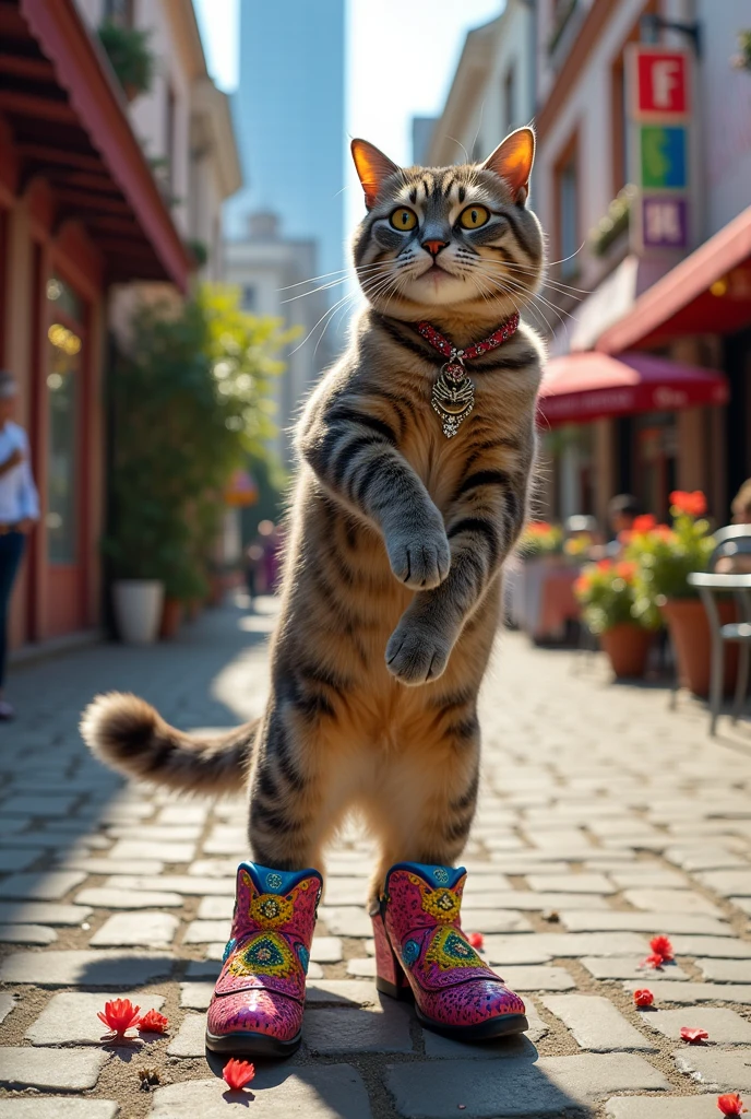 Cat with an amazing shoes