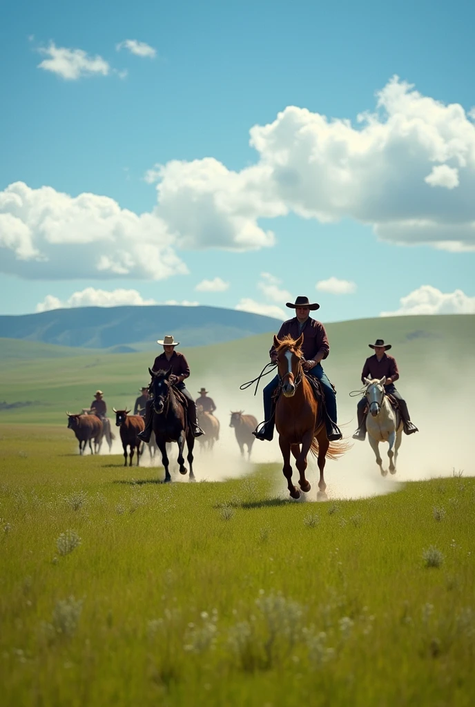 horses running in a field with a man on a horse, Group fighting, Men and Livestock, 🐎🍑, ox仔, Western Art, ox仔s, Mongolia, ox仔 on the range, ox仔女孩, horses in run, horses, wyoming, ox, National Geographic Photo”, Very beautiful photos, photo shoot, 4 0 9 6, ox仔 dream