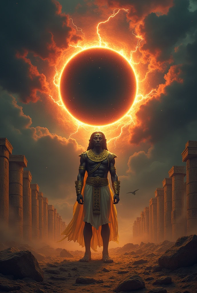 As the eclipse reaches its peak, Ra’s anger grows, leading to a disruption in the celestial order and the rift between realms beginning to close. Make the portal evident