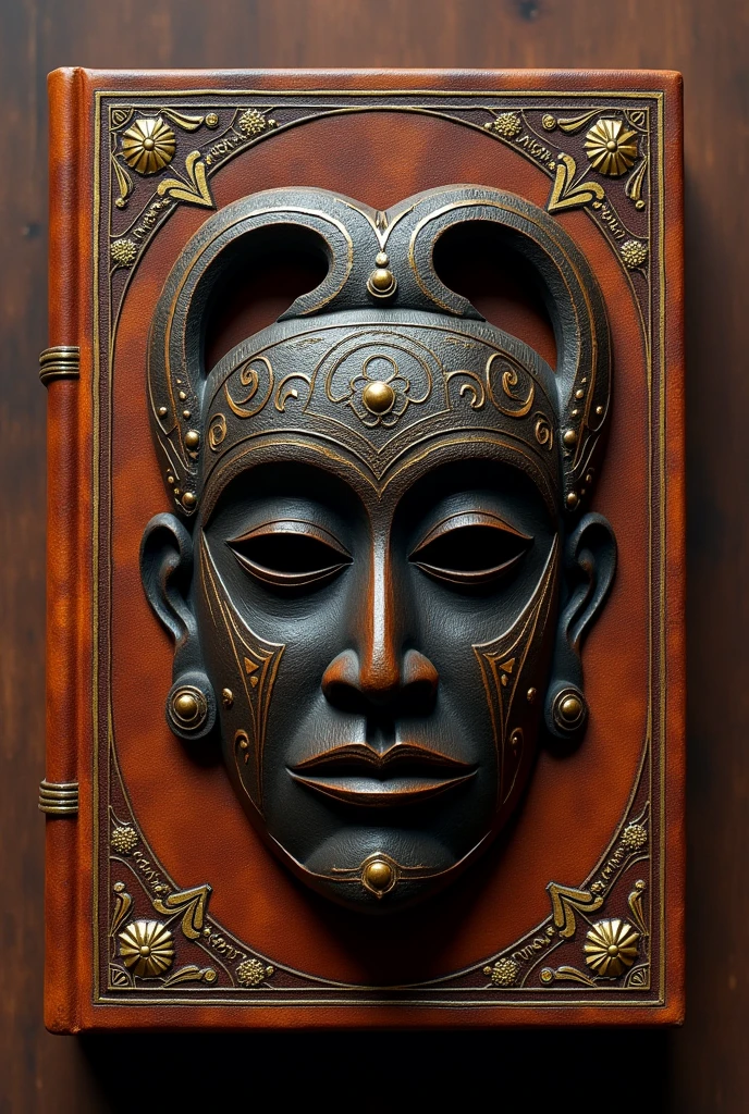 The mask symbolic included "Muicktrow"  titled brown colour book cover 