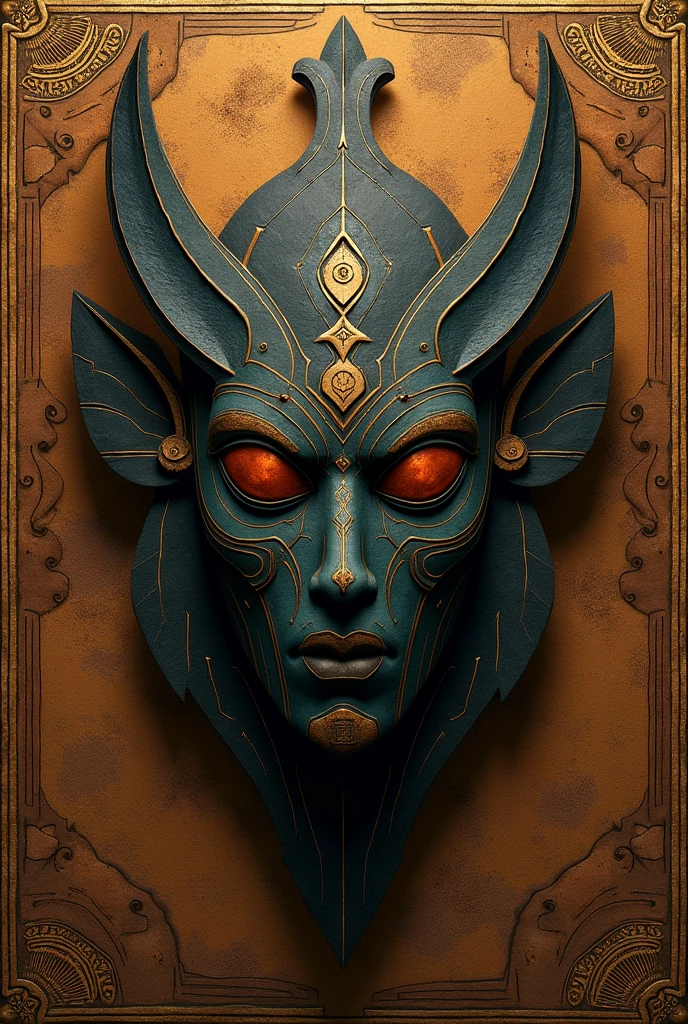 The mask symbolic included "Muicktrow" titled brown colour book cover